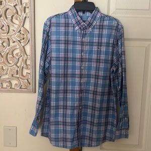 Vineyard Vines Whale Plaid Shirt. Button Down Long Sleeve . Size Large (16)